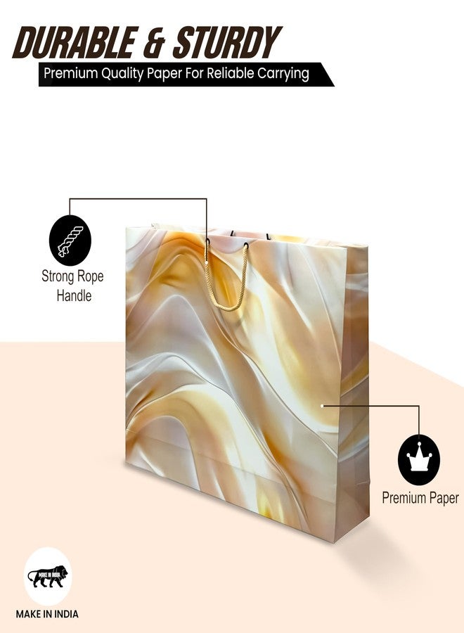 KOSY حقيبة هدايا ورقية من KOSY، كبيرة الحجم ومتعددة الألوان، بتصميم أنيق، مزودة بمقابض حبلية، مثالية للهدايا والهدايا التذكارية، مناسبة لسلال الملابس وتغليف متاجر التجزئة والبوتيكات. عبوة من 5 قطع. - Image 3